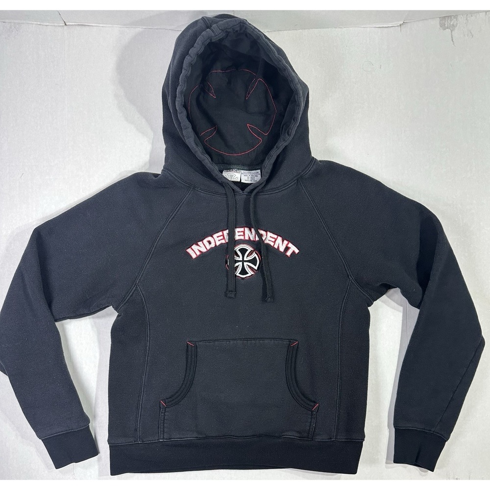 Independent Trucks Youth Large Hoodie Black‎ Red Logo Skateboarding Pullover